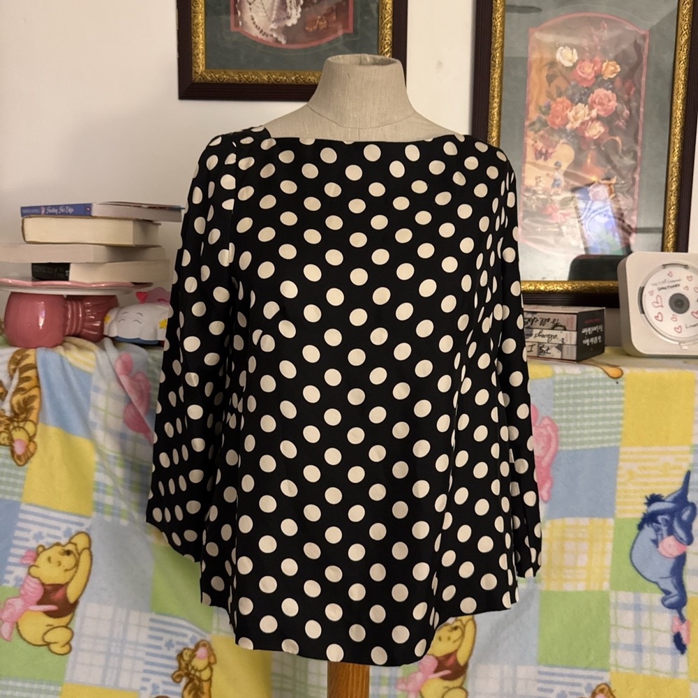 J. Crew polka dot blouse
